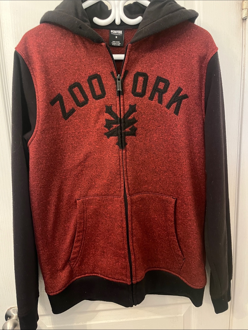 Zoo York Red and Black Kids Zip Hoodie Jacket